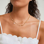 Load image into Gallery viewer, PILGRIM Starlight Recycled Pearl and Crystal 3-N-1 Necklace