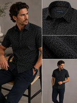 Load image into Gallery viewer, ALPHA & STEELE Comfort Fit Short Sleeve Button Down