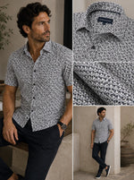 Load image into Gallery viewer, ALPHA & STEELE Comfort Fit Short Sleeve Button Down