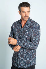 Load image into Gallery viewer, ALPHA & STEELE Printed Stretch Button Down