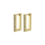 Load image into Gallery viewer, PILGRIM Coby Recycled Crystal Square Hoop Earrings