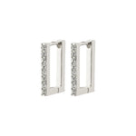 Load image into Gallery viewer, PILGRIM Coby Recycled Crystal Square Hoop Earrings