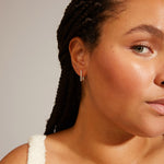 Load image into Gallery viewer, PILGRIM Coby Recycled Crystal Square Hoop Earrings