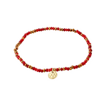 Load image into Gallery viewer, PILGRIM Indie Bracelet Red Tones Beaded