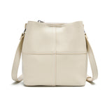 Load image into Gallery viewer, Cream coloured vegan leather crossbody purse.