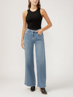 Load image into Gallery viewer, High rise, wide leg jeans in indigo