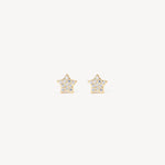 Load image into Gallery viewer, HILLBERG & BERK Mini Pavé Star Stud Earrings