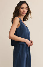 Load image into Gallery viewer, ZSUPPLY Solace Jersey Denim Top