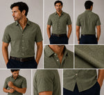 Load image into Gallery viewer, ALPHA & STEELE Modern Fit Short SLeeve Button Down