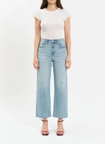Load image into Gallery viewer, High rise wide leg ankle jean in a medium wash