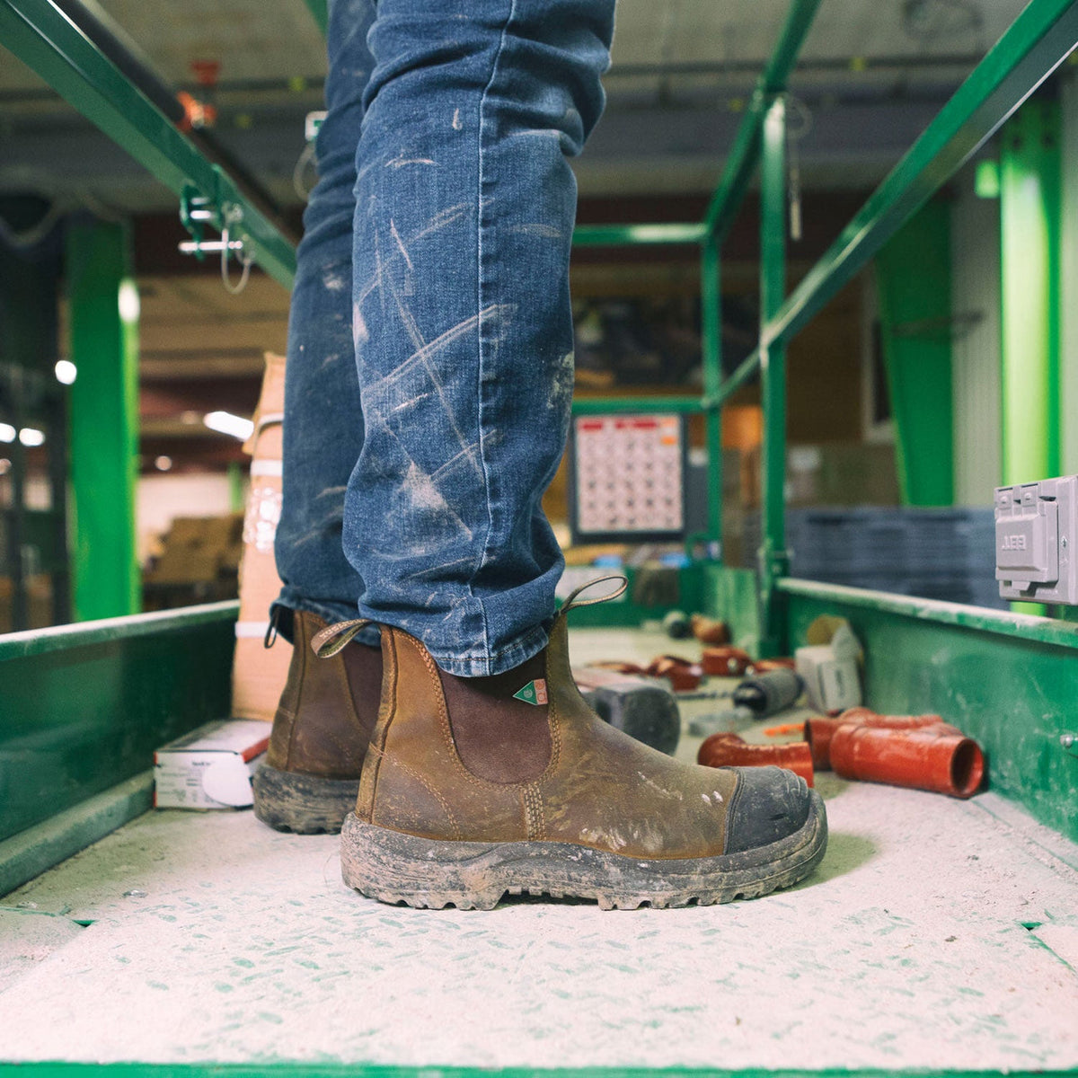 BLUNDSTONE 169 CSA Workboot Crazy Horse Brown Toe Cap