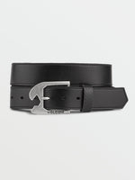 Load image into Gallery viewer, VOLCOM Skully Leather Belt - Black
