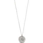 Load image into Gallery viewer, A gold-plated necklace with a double-sided pendant featuring a scorpion on one side and a constellation map with sparkling crystals on the other, representing the Scorpio zodiac sign.