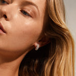 Load image into Gallery viewer, PILGRIM Lona Recycled Chunky Crystal Huggie Hoops