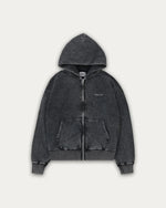 Load image into Gallery viewer, Black hoodie with Kuwalla brand logo on a light gray background
