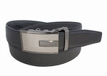 Load image into Gallery viewer, Black leather ratchet belt. 
