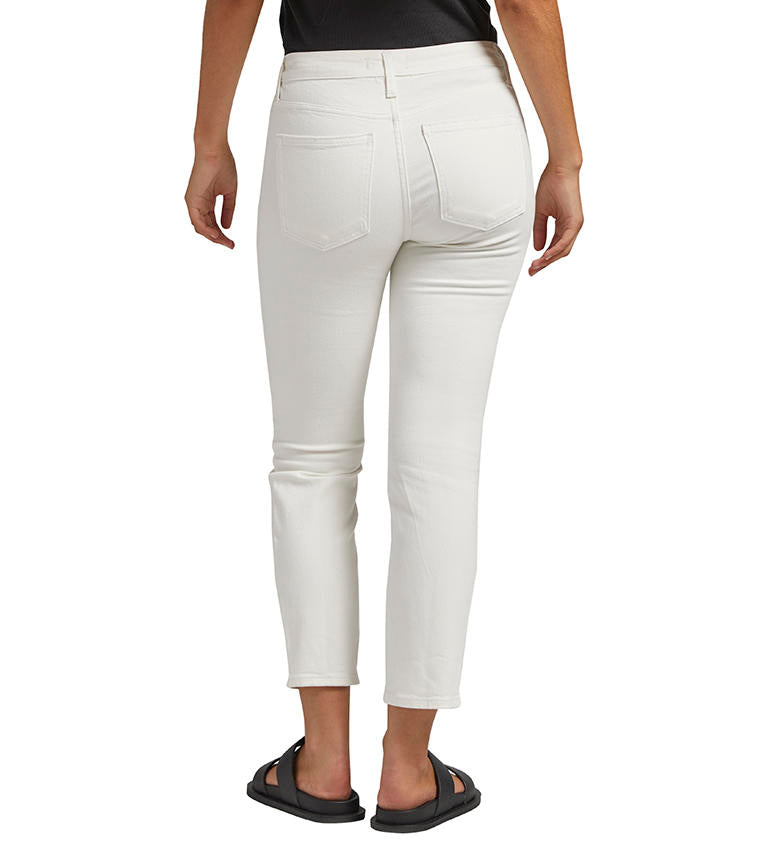 SILVER JEANS Most Wanted Ankle Straight - Off White