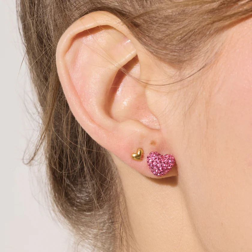 HILLBERG & BERK Sparkle Heart Stud