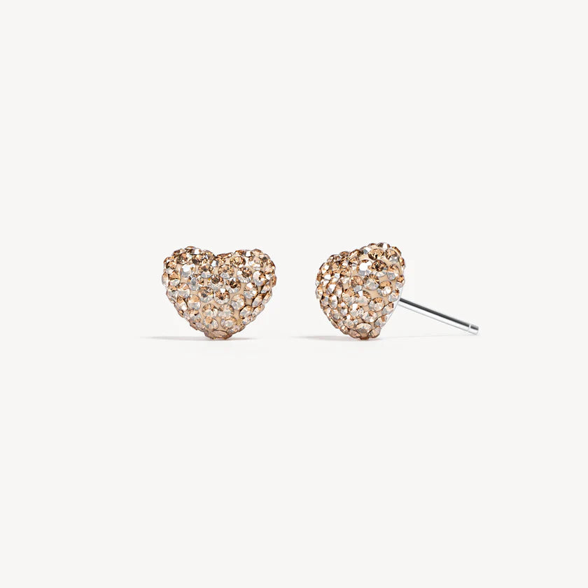 HILLBERG & BERK Sparkle Heart Stud