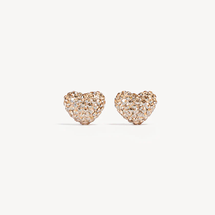 HILLBERG & BERK Sparkle Heart Stud