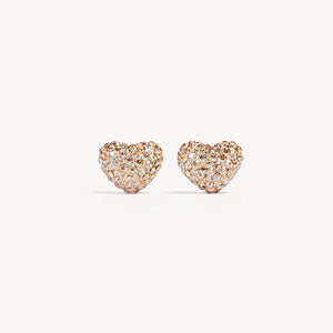 HILLBERG & BERK Sparkle Heart Stud