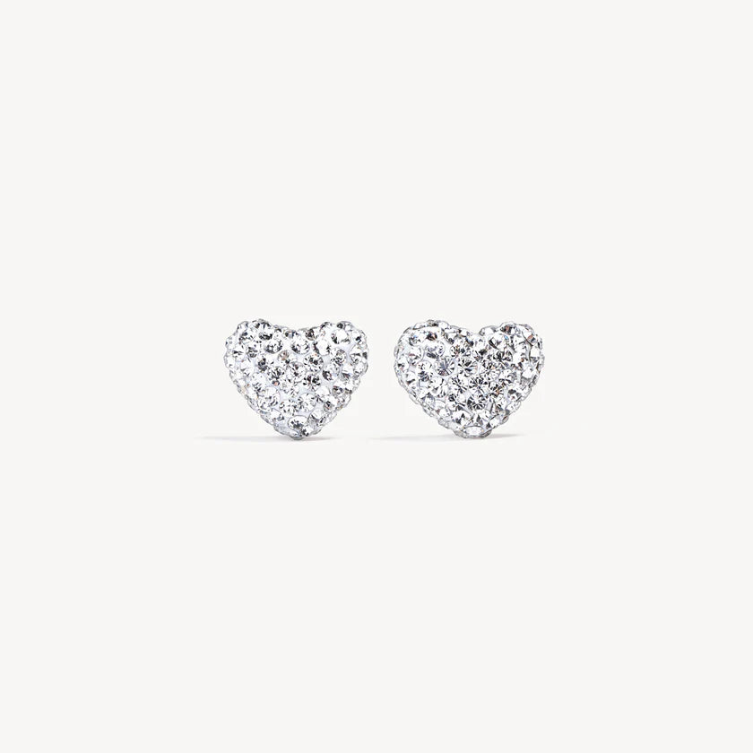 HILLBERG & BERK Sparkle Heart Stud