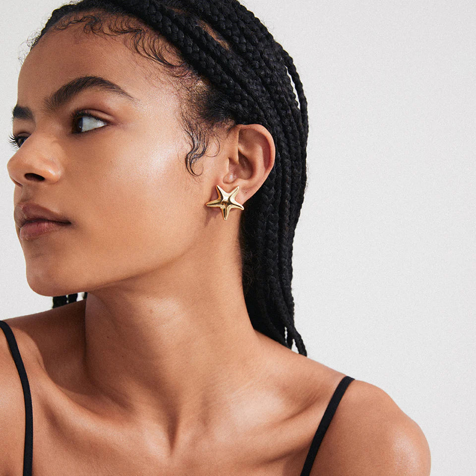 PILGRIM Force Recycled Starfish Earrings