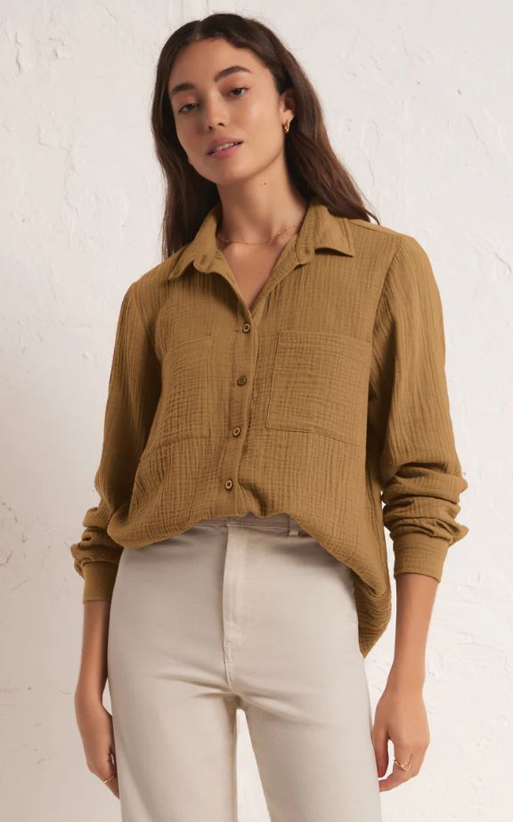 ZSUPPLY Kaili Button Up Gauze Top