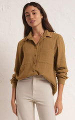 Load image into Gallery viewer, ZSUPPLY Kaili Button Up Gauze Top
