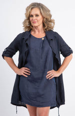 Load image into Gallery viewer, M ITALY Ladies Woven Long Sleeve Cardigan
