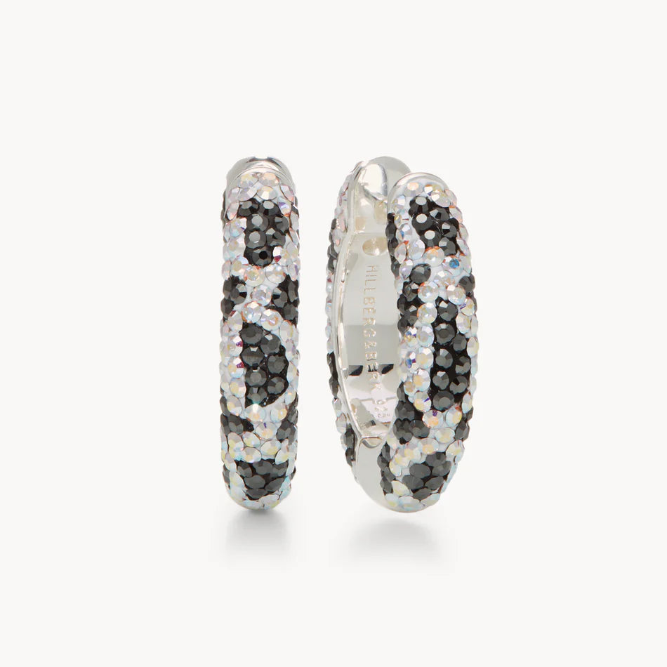 HILLBERG & BERK Cow Print Sparkle Hoop Earring - Medium