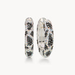 Load image into Gallery viewer, HILLBERG &amp; BERK Cow Print Sparkle Hoop Earring - Medium
