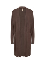 Load image into Gallery viewer, Brown open front cardigan on a white background
