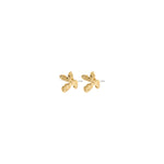 Load image into Gallery viewer, Delicate flower inspired gold stud earring. 
