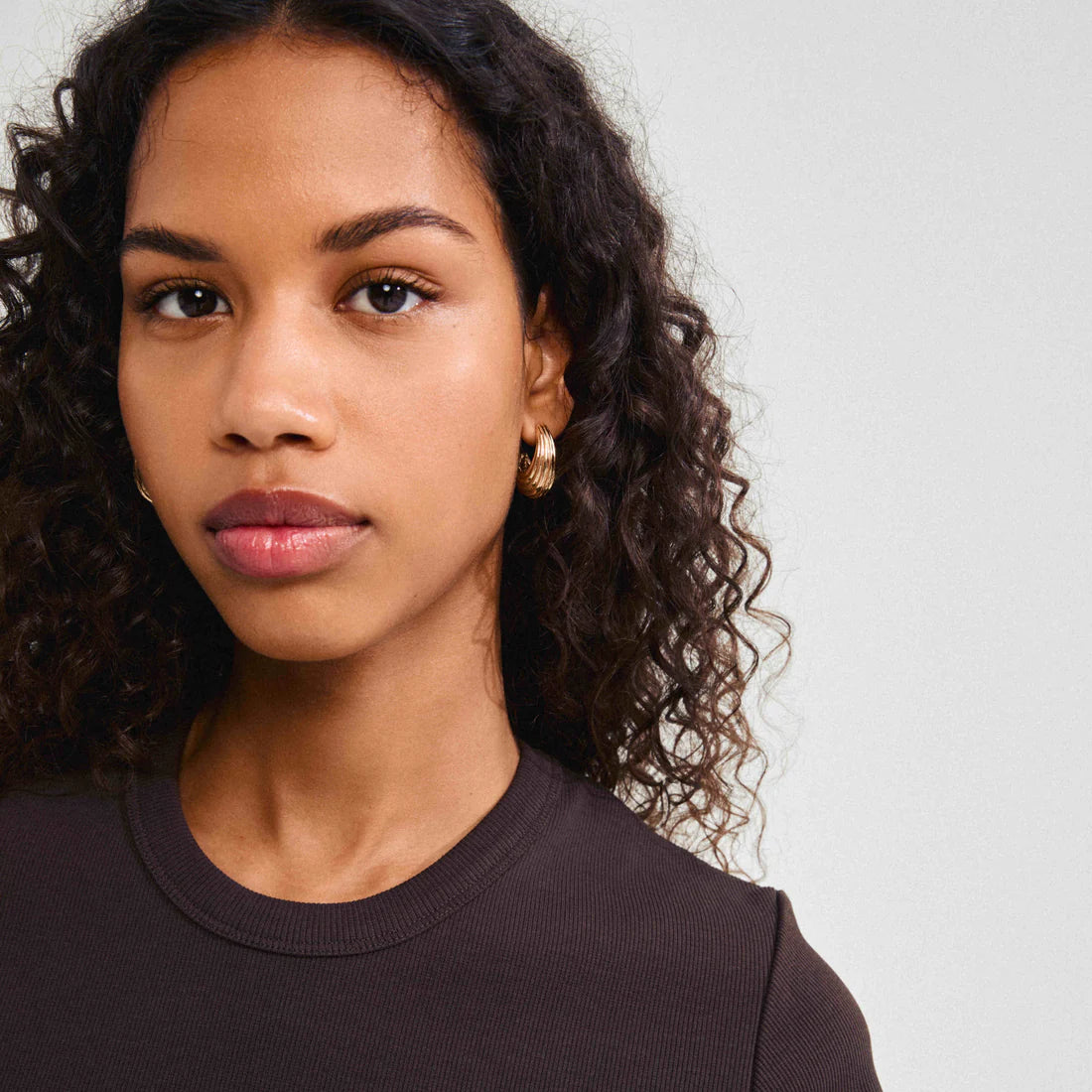 PILGRIM Asle Textured Half-Hoop Earrings