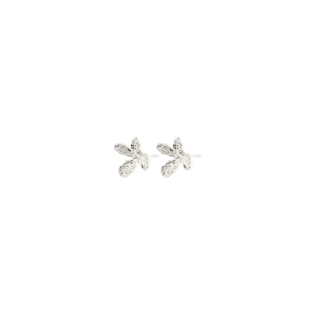Delicate flower inspired gold stud earring. 