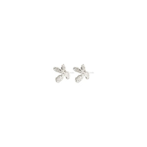 Delicate flower inspired gold stud earring. 