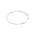 Load image into Gallery viewer, Silver-plated anklet, with elongated links in an organic design inspired by nature&#39;s lovely forms, creating a unique, summery look.
