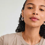 Load image into Gallery viewer, PILGRIM Asle Textured Half-Hoop Earrings
