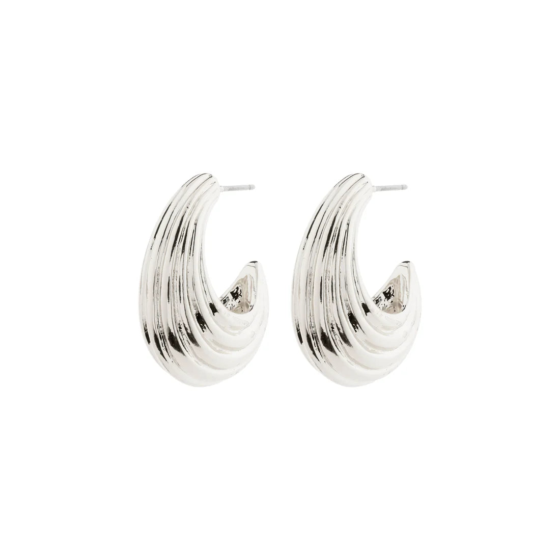 PILGRIM Asle Textured Half-Hoop Earrings