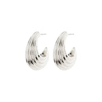 Load image into Gallery viewer, PILGRIM Asle Textured Half-Hoop Earrings
