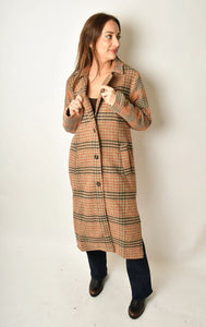 Mystree Mixed Media Long Coat