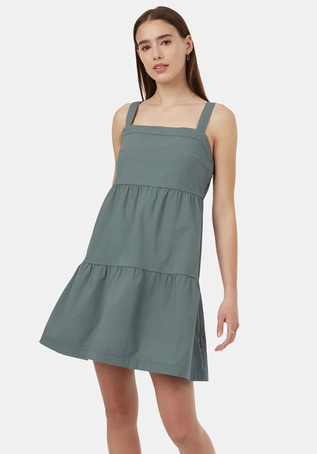 TENTREE EcoStretch Cotton Tiered Dress