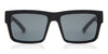 Black sunglasses with gray lenses on a white background