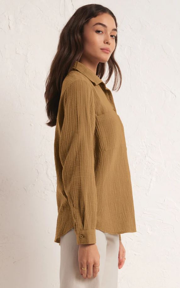 ZSUPPLY Kaili Button Up Gauze Top
