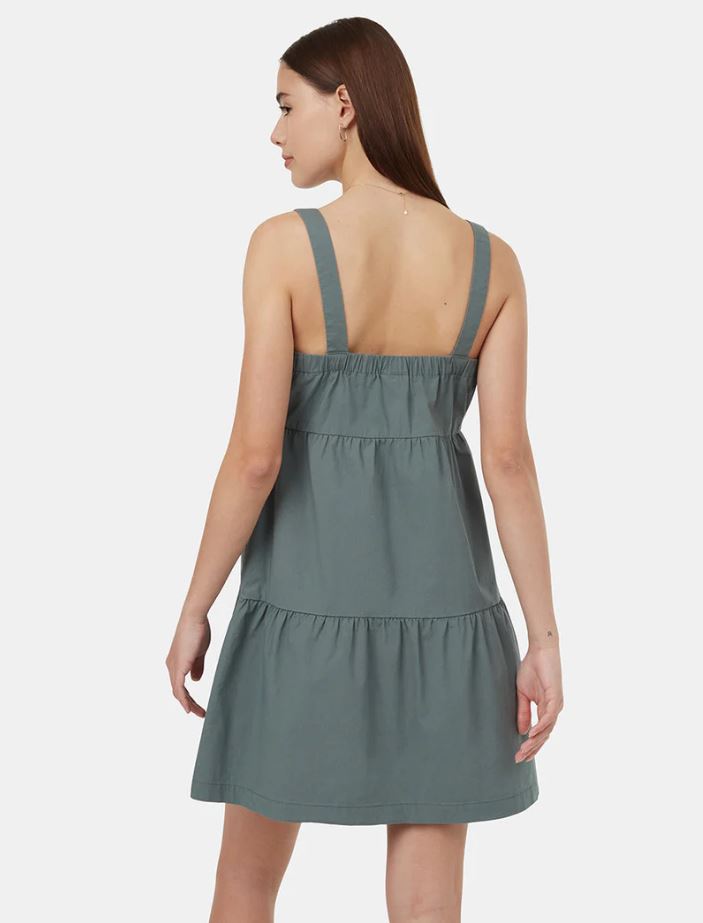 TENTREE EcoStretch Cotton Tiered Dress