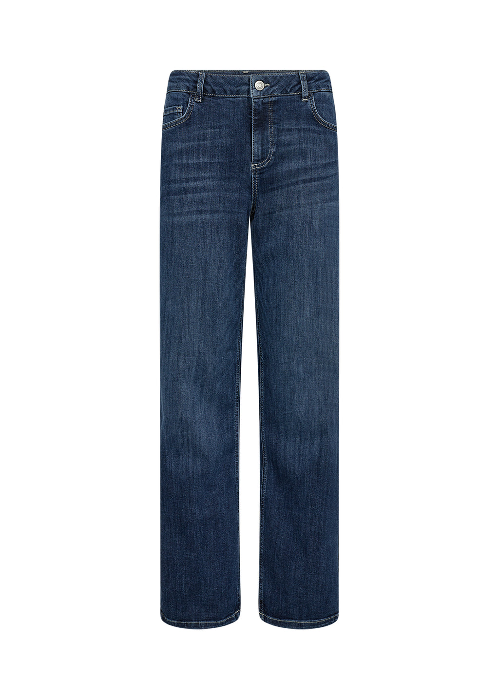 Blue jeans on a white background
