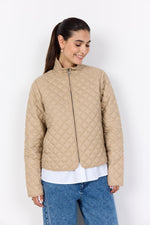 Load image into Gallery viewer, BENETE 2 Jacket features a quilted texture, high collar, and a sleek zipper closure

