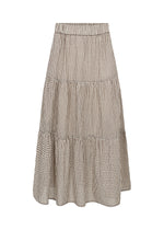 Load image into Gallery viewer, Brown gingham check skirt on a white background
