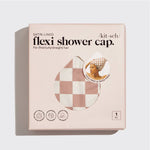 Load image into Gallery viewer, KITSCH Satin Lined Flexi Shower Cap - Terracotta Checker
